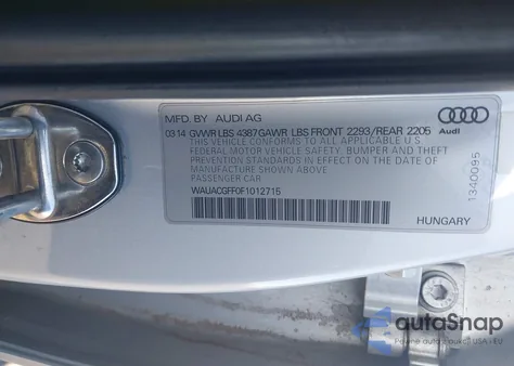 2015 Audi A3 1.8T Premium из США, поврежденный, VIN WAUACGFF0F1012715